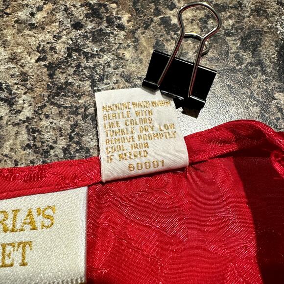 Victorias Secret Sleep Shirt Vintage Gold Label Romantic Boho Button Red Medium - Picture 4 of 6